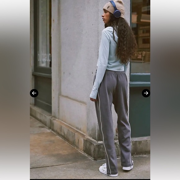 FREE PEOPLE Hop To It Track Pants - Gunmetal MWT Retail $98 - Picture 3 of 10